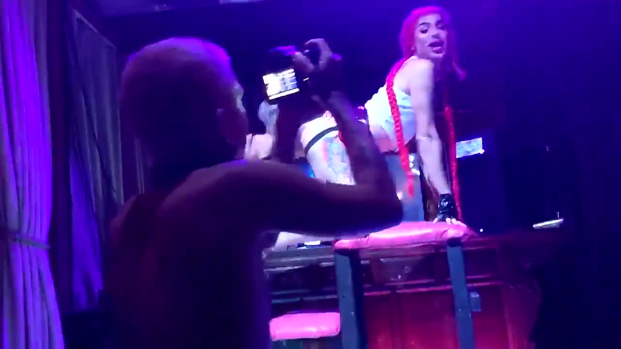 Drag Queen Sucking and fucking on stage