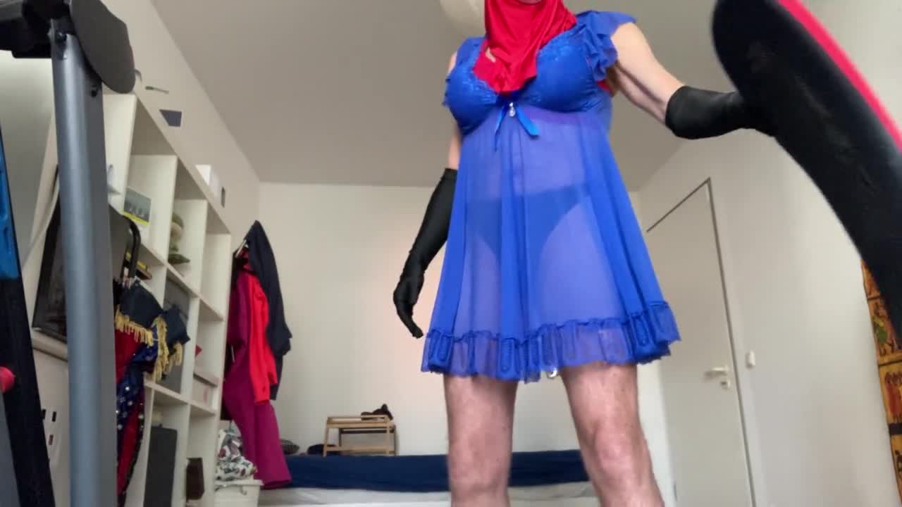 Dhimmi Bea masturbation -  hijab and lingerie